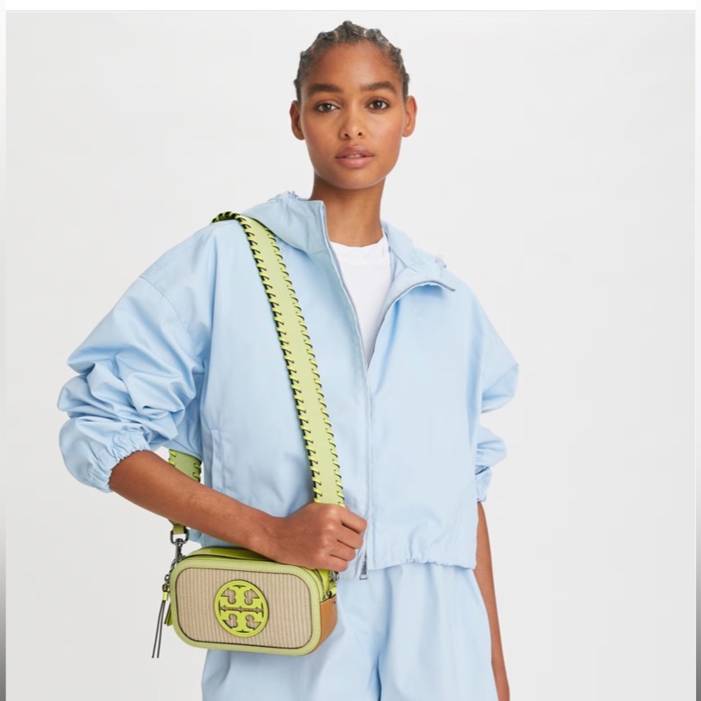 SOLD NWT Tory Burch Mini Miller Raffia Crossbody Bag - Picture 6 of 15
